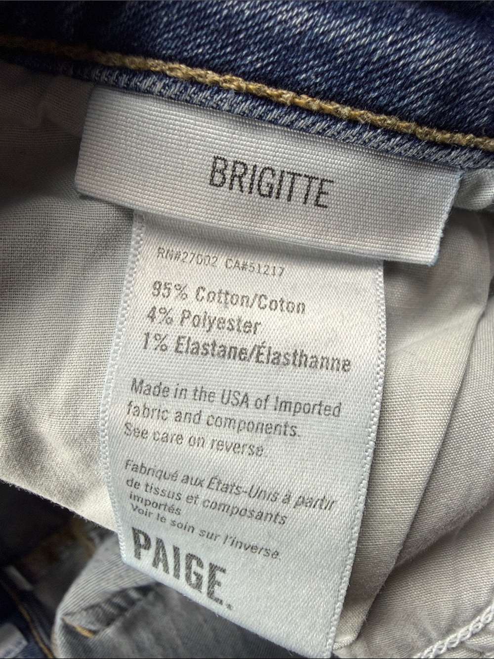 PAIGE Brigitte Mid Rise Boyfriend Cropped Dark Blue  Jeans, Size 31 - Picture 8 of 9